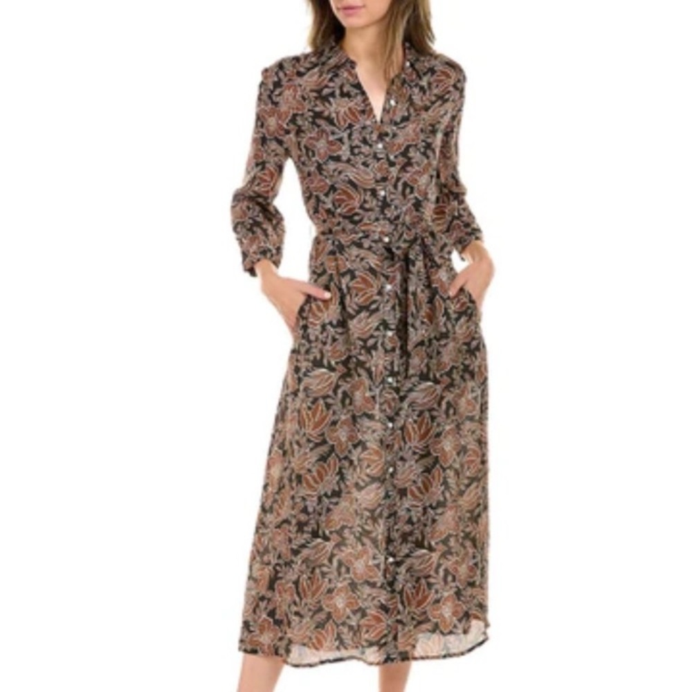 Nwot J. McLaughlin - Size XS Paloma Silk Blend Button Front Dress